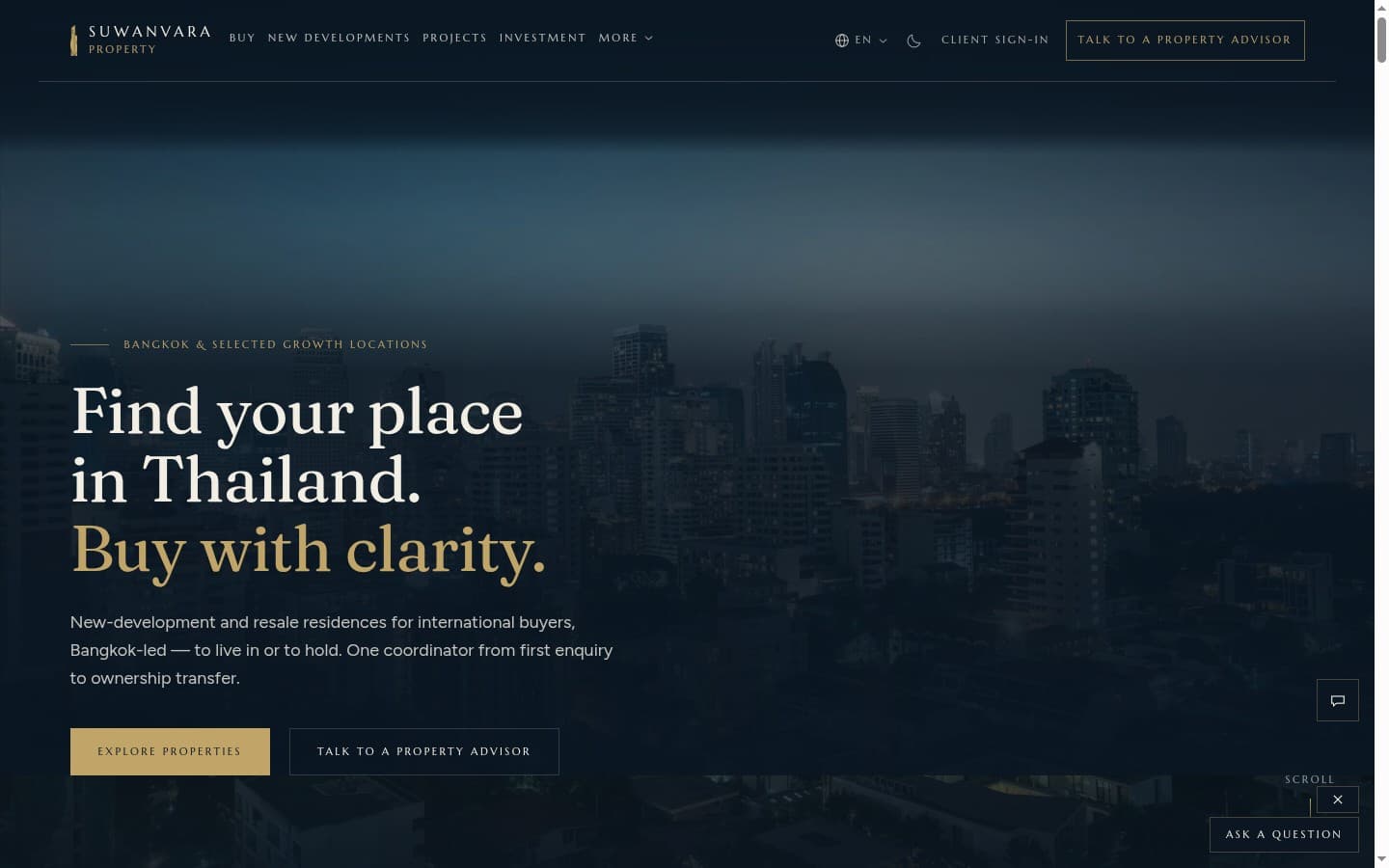 Suwanvara Property — 企业网站 · 房地产