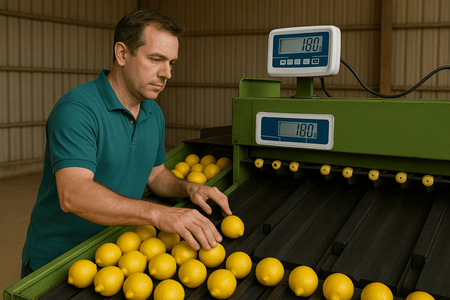 Lemon sorting labour reduction from 3 to 1