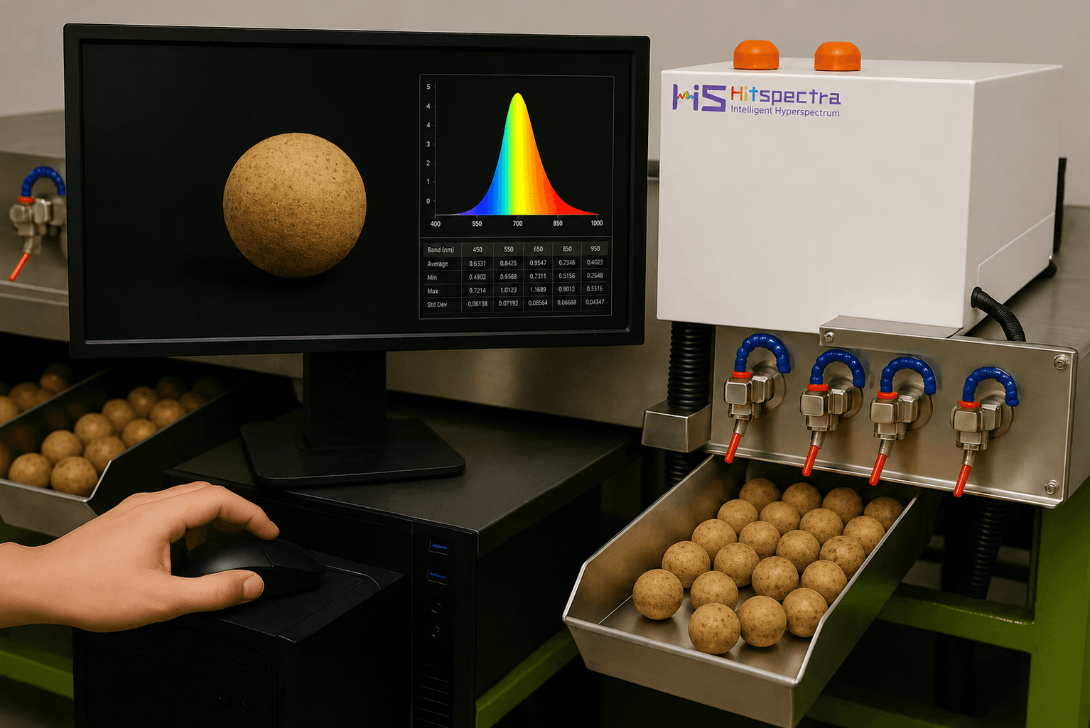 Longan spectral analysis and batch data recording